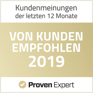 Logo Meyheadhunter Von Kunden Empfohlen 2019 von Proven Expert