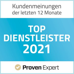 Top Dienstleister 2021 Siegel von Proven Expert