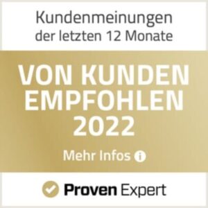 Logo Von Kunden Empfohlen 2022 von Proven Expert