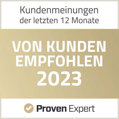 Logo Von Kunden Empfohlen 2023 von Proven Expert