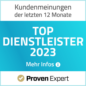 Logo Top Dienstleister 2023 von Proven Expert