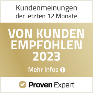 Logo Von Kunden Empfohlen 2023 von Proven Expert