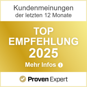 Logo Proven Expert Top Empfehlung 2025 von Proven Expert